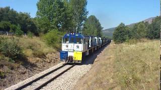 Locomotoras Feve GECo 1500 con Costa Verde y Carboneros La RoblaGuardo Año 201208 [upl. by Peadar]