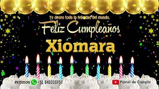 Feliz Cumpleaños Xiomara  Pastel de Cumpleaños con Música para Xiomara [upl. by Starr360]