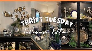 Thrift Tuesday Tablescape Edition my style thrifting design [upl. by Akilaz]