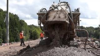 allcons DSM Trencher Subgrade rehabilitation of railway embankment at St Wendel [upl. by Ahsinid860]