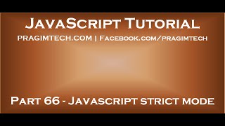 Strict Mode in JavaScript [upl. by Llehcsreh]