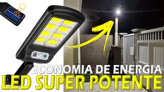 Refletor Para Poste Com Placa Solar Led 100w Aprova Chuva ECONOMIA COM ENERGIA ELETRICA [upl. by Landon]