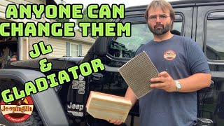 Gladiator amp JL Cabin amp Engine filters easy to change Save [upl. by Stalder]