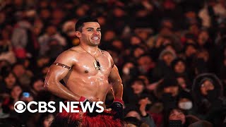 Tongas Olympic flagbearer Pita Taufatofua raises thousands for tsunami relief [upl. by Stahl381]