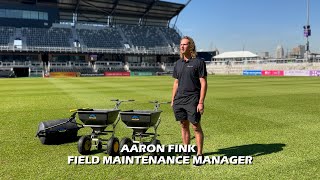 Spyker Spreaders at Lynn Family Soccer Stadium Interview with Field Maintenance Manager Aaron Fink [upl. by Loni]