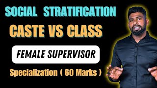 SOCIAL STRATIFICATION CASTEampCLASS  SPECIALIZATION SOCIOLOGY FOR FEMALE SUPERVISOR JKSSB [upl. by Gerson]