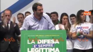 Salvini sbeffeggia linvocazione dei musulmani quotA ca tua Allah Akbarquot [upl. by Ahcsropal]