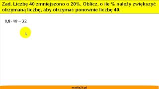 Procent z procentu  O ile procent należy zwiększyć     Matfiz24pl [upl. by Magulac]