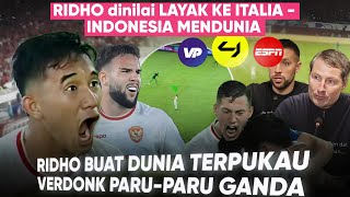 Verdonk buat semua Merinding “Lari saat Pincang” Ridho Level Serie A Media Dunia sorot TIMNAS [upl. by Sara-Ann]