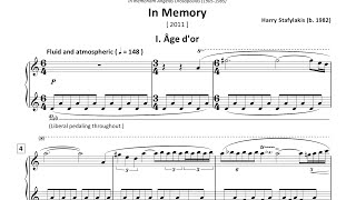 Stafylakis  In Memory 2011 for piano [upl. by Aeht]