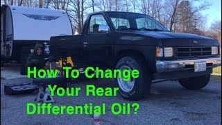 How To Change The Differential Oil In A Nissan Hardbody 1991 2WD 5 Speed KA24E [upl. by Terpstra]