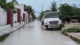 Tropical storm Beryl aftermath friday july 5th 2024 15h00 Isla Holbox Mexico [upl. by Yeslah878]