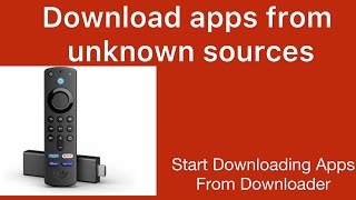 How to download apps from unknown sources FIRESTICK FIRETV STICK download apps from downloader [upl. by Estele]