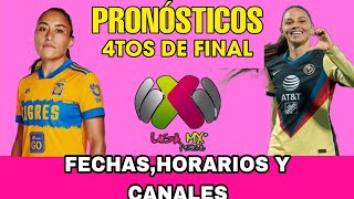 CUARTOS DE FINAL LIGA MX FEMENIL APERTURA 2024 FECHAS HORARIOS Y CANALES [upl. by Ahsinyd323]