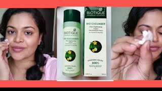 Biotique Bio Cucumber Pore Tightening Toner Honest Review in Hindi [upl. by Henley]