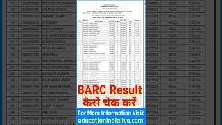 BARC Result 2023 Kaise Dekhe  How To Check BARC Result 2023 [upl. by Nuahsyd]