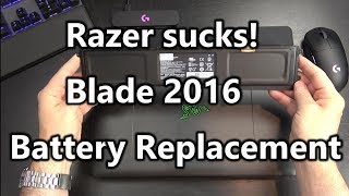 Razer Blade 2016 battery replacement [upl. by Brittani354]