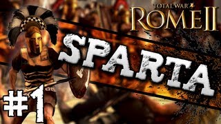 Total War Rome II Sparta Campaign 1  Spear and Shield [upl. by Eimmas]