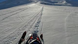 Snowmobiles in Psiloritis snow mountain Crete Paraglidingcrete [upl. by Rodrigo]