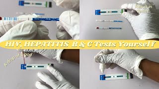 HOW TO  HIV HEPATITIS B amp C strip TESTS yourself at HOME [upl. by Mccormick73]