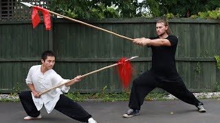 Learn 3 Essential Spear Techniques  Shaolin Kung Fu Wushu [upl. by Athelstan697]