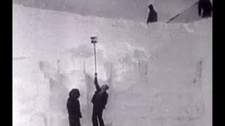 Newsreel Snowstorm strands dozens on Donner Pass  1952 [upl. by Harihat114]