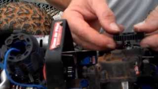 Traxxas Revo 33 spur gear replacement in the field [upl. by Ellegna]