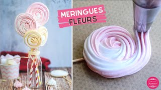 RECETTE DE MERINGUES EN FORME DE FLEURS [upl. by Attaynek]