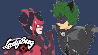 Shadybug y Claw Noir se conocen  Miraculous Ladybug comic FANDUB [upl. by Savick]