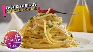 The BEST Spaghetti Aglio Olio Recipe  FAST and FURIOUS Italian Pasta [upl. by Trilbee]