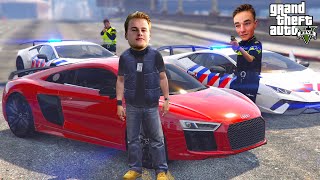 DON IN POLITIE LAMBORGHINI PERFORMANTE vs AUDI R8  GTA 5 Politie en boefje [upl. by Kendra]