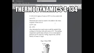 Thermodynamics 4134 A 03L glass of water at 20°C is to be cooled withice to 5°C Determine how [upl. by Corabel983]