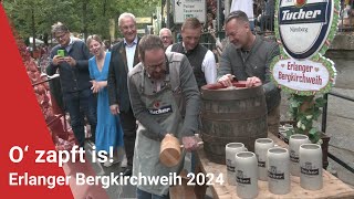 Der „Berch“ ruft Erlanger Bergkirchweih mit zwei Schlägen eröffnet [upl. by Fairman588]