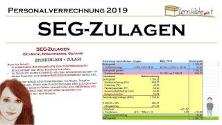 Abrechnung von SEGZulagen in der Personalverrechnung 2019 [upl. by Aikcir713]