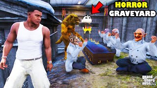 Franklin Went Inside THE HORROR GRAVEYARD In GTA 5  SHINCHAN and CHOP [upl. by Fontana]