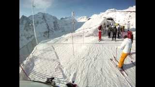 Sölden 2012  Abfahrt Piste 23  vom Giggijoch zu den Gletschern [upl. by Aetnahc]