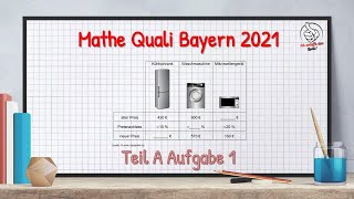 Mathe Quali Bayern 2021 Teil A Aufgabe 1 QA Bayern [upl. by Settle]