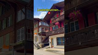 Lauterbrunnen✨ swissvillages waterfall mountains swisslandscapes shorts nature viralvideo [upl. by Bathsheb]