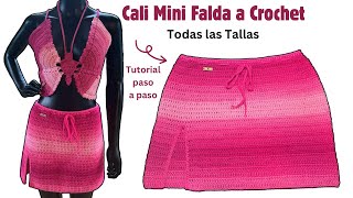 Crochet Tutorial Cali Mini Fałda con Abertura En La Pierna super facil de tejer mcknitscreations [upl. by Rajiv]