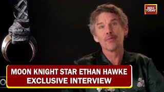 Moon Knight Star Ethan Hawke On Superhero Universe Signing Moon Knight Visiting India amp More [upl. by Tsew]