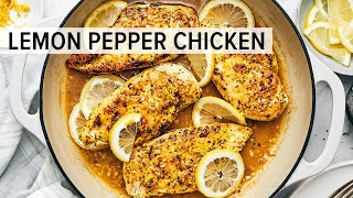 LEMON PEPPER CHICKEN  The Easiest 15Minute Dinner Recipe [upl. by Remmer365]