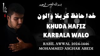 Khuda Hafiz Karbala Walo  Alwidai Salam  Mohammed Asgar Abedi  Rabil Awwal 1446 [upl. by Gwenore]