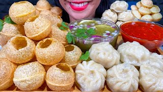 ASMR PANI PURI CHICKEN MOMO MUKBANG MASSIVE Eating Sounds [upl. by Rima]