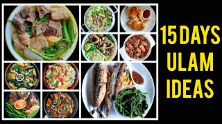 15 DAYS ULAM IDEAS SINIORAJUANS KITCHEN  EASY RECIPE [upl. by Orual]