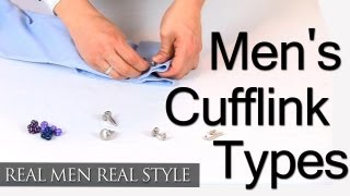 Types Of Mens Cufflinks  Cufflink Jewelry Style Overview  French Cuff Cufflink Wearing Tips [upl. by Elatnahs250]