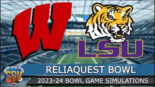 ReliaQuest Bowl 2024  LSU vs Wisconsin  Full Game Highlights NCAA 14 Sim [upl. by Uok]