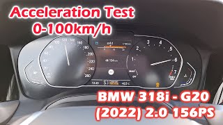 BMW 318i 2022 G20 156PS  Test przyspieszenia 0100kmh [upl. by Agnimod]