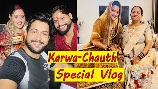 Bhabhi Ka First Karwa Chauth With Family❤️ Vinay Thakur Vlogs [upl. by Morissa161]