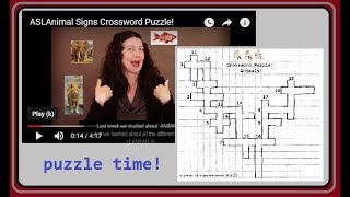 ASLAnimal Signs Crossword Puzzle [upl. by Haimerej]