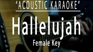 Hallelujah  Female Key Acoustic karaoke [upl. by Jerri]